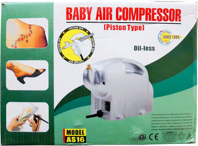 

ISC Mini Air Compressor With Air Brush Combo Dual Action Gravity Feed Airbrush Spray Art Paint Kit for Artwork Airbrush