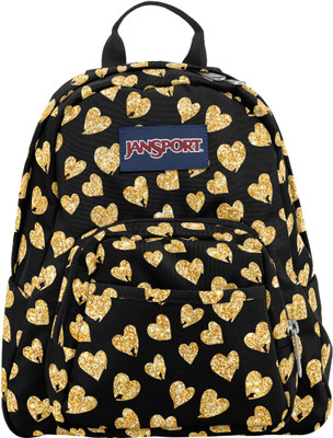 

JanSport Half Pint 10.2 L Backpack(Black), Glitter hearts