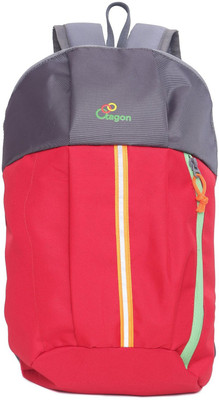 

Tagon Hiking Picnic College School Ultra Compact light weight Premium quality Back Pack - 15 Ltr 15 L Backpack(Multicolor), Grey with red