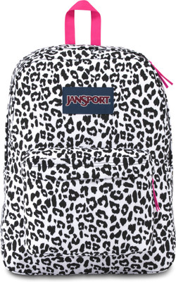 

JanSport Superbreak 25 L Backpack(White, Black), White leopard