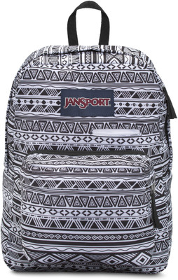 

JanSport Digibreak 25 L Laptop Backpack(Black, White), Black white jazzy geo