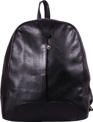 

Hrone Genuine leather 7 L Backpack(Black), Br004