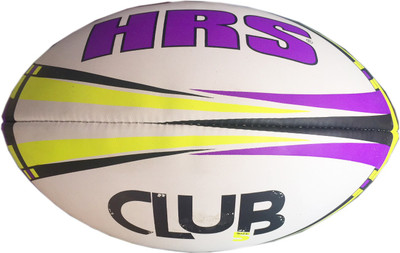 

HRS Club Rugby Ball - Size: 5(Pack of 1, Purple, Yellow)