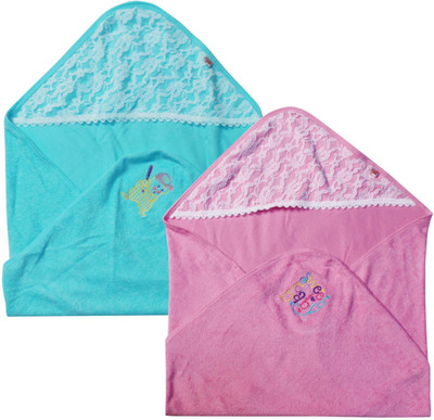 

Jo Kids Wear Cotton Terry 208 GSM Bath Towel(Pack of 2, Pink, Light Blue), Multicolor