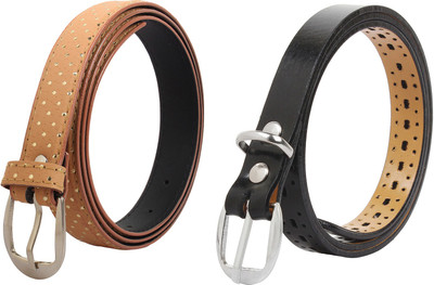 

Styles Creation Women Party, Evening Beige, Black Artificial Leather Belt