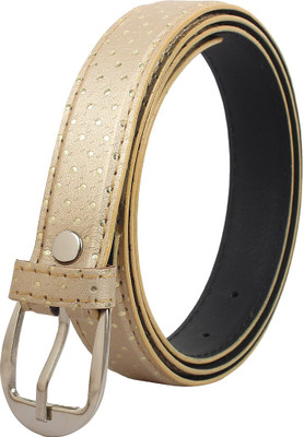 

Styles Creation Women Party, Evening, Formal Beige Artificial Leather Belt, Golden beige