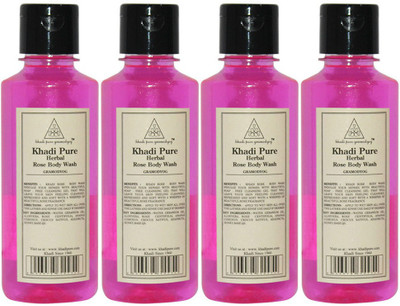 

Khadi Pure Herbal Rose Body Wash(840 ml, Pack of 4)