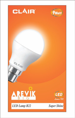 

CLAIR 9 W Standard B22 LED Bulb(White)