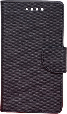 CHAMBU Flip Cover for Intex Aqua S2(Black, Dual Protection)