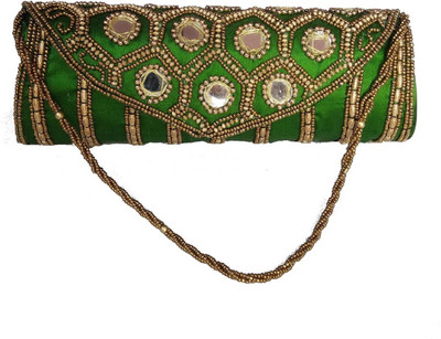 

Fashionairs Party Green Clutch