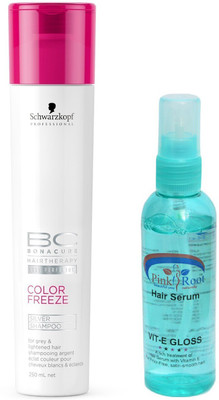

Schwarzkopf Color Freeze Shampoo with Pink Root Hair Serum(Set of 2)