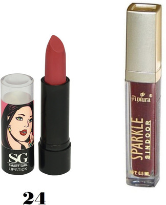 

Amura Smart Girl LipStick and Sparkle Sindur Combo(Set of 2)