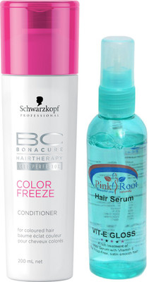 

Schwarzkopf Color Freeze Conditioner with Pink Root Hair Serum(Set of 2)