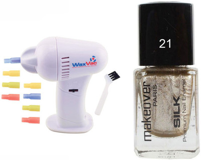 

Makeover Professional Nail Paint SHINY Magneta 9Ml Waxvac Vacuum Ear Cleaner(Set of 2)