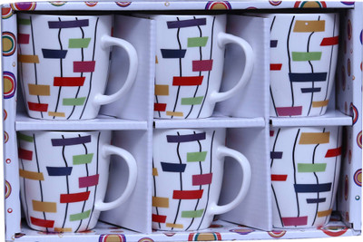 

Megalite BBM-GB2733 Bone China(Multicolor, Pack of 6)