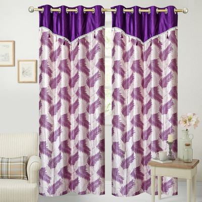 

Stella Creations 214 cm (7 ft) Polyester Door Curtain (Pack Of 2)(Printed, Blue)