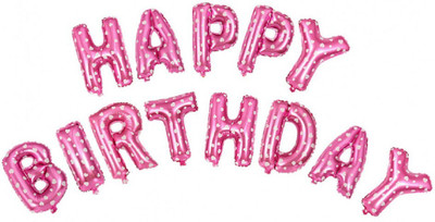 

Digi Turtle Pink FOIL BIRTHDAY BALLOON BUNTING LETTERS - 60 g