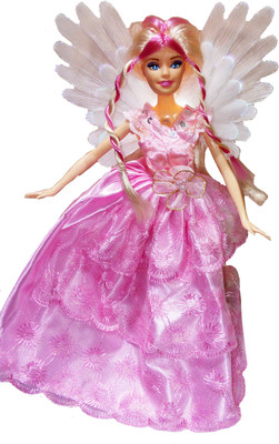 

TALKING GANESHA Fairy Doll with beautiful dress, coloured hair, & wings with beautiful lights (multicolor)(Multicolor)