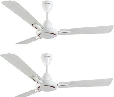 

Havells Ambrose(Pack of 2) 3 Blade Ceiling Fan(Pearl White Silver, Pack of 2)