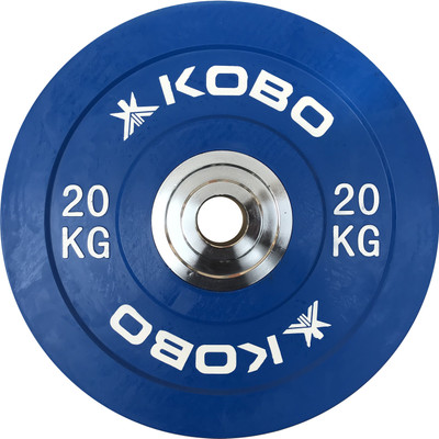 

Kobo Bumper Plates Competition Level Olympic Barbell Bar Plate Blue Weight Plate(40 kg)