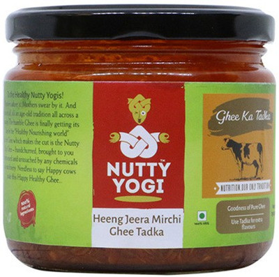 

Nutty Yogi Heeng Jeera Mirchi Ghee Tadka Ghee 250 g Glass Bottle