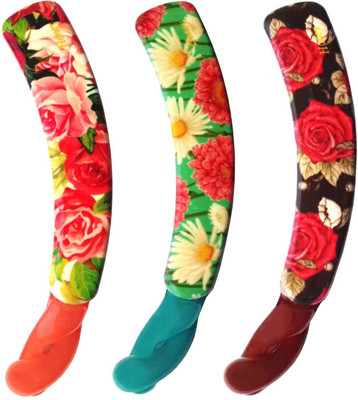 

Shreya Collection Combo of 3 Multicolour Floral Print Banana Hair Clips - 10012.76 Banana Clip(Multicolor)