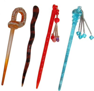 

PARIVAAR combo of juda sticks Bun Stick(Multicolor)