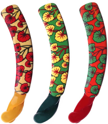 

Shreya Collection Combo of 3 Multicolour Floral Print Banana Hair Clips - 10012.78 Banana Clip(Multicolor)
