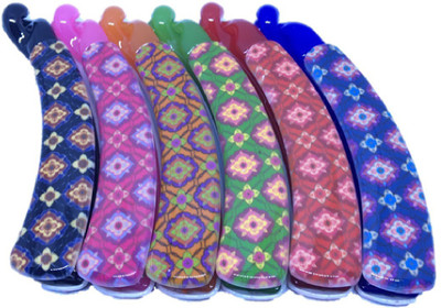 

M K Designs Set of 6 Banana Hair Clutcher Banana Clip(Black, Pink, Orange, Green, Red, Blue)