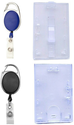 

ART ME Plastic ID Badge Holder, ID Badge Reel(Pack of 4)