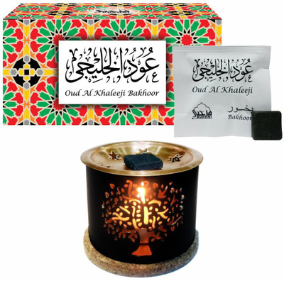 

Dukhni Oud Al Khaleeji Bakhoor (Small) & Free Tree Of Life Exotic Incense Diffuser Fresh Agarbattis(8 Units)