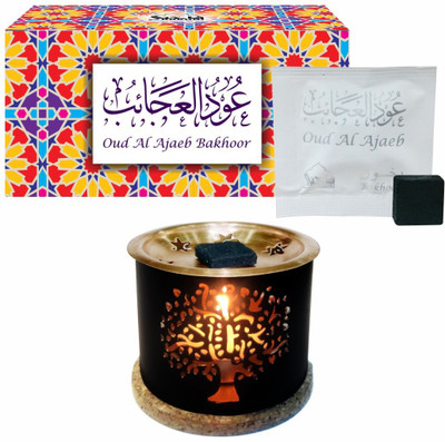 

Dukhni Oud Al Ajaeb Bakhoor (Small) & Free Tree Of Life Exotic Incense Diffuser Fresh Agarbattis(8 Units)