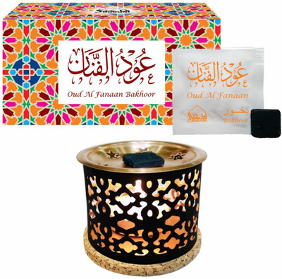 

Dukhni Oud Al Fanaan Bakhoor (Small) & Free Snowflake Exotic Incense Diffuser Fresh Agarbattis(8 Units)