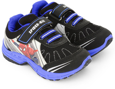 

Spiderman Boys Velcro Walking Shoes(Black, Black/royal blue