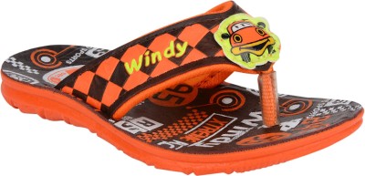 

WINDY Boys & Girls Slip On Slipper Flip Flop(Orange, Brn/org