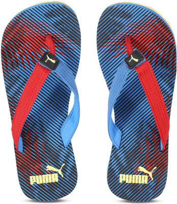 

Puma Boys & Girls Slip On Slipper Flip Flop(Blue, Electric blue lemonade-barbados cherry-limelight
