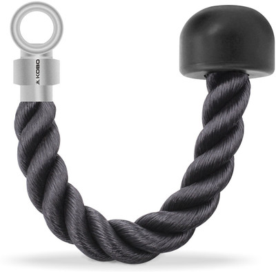 

Kobo Single Tricep Rope WTA-24 Bicep Cable Attachment Exercises Triceps Bar(Black)