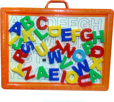 

TALKING GANESHA 28 cms long Magnetic Writing Board with 1 board & 31 pictures alphabet & 1 sketch pen (multicolor)(Multicolor)