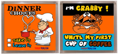 

Thoughtroad CRABBY DINNER Fridge Magnet Pack of 2(Multicolor)