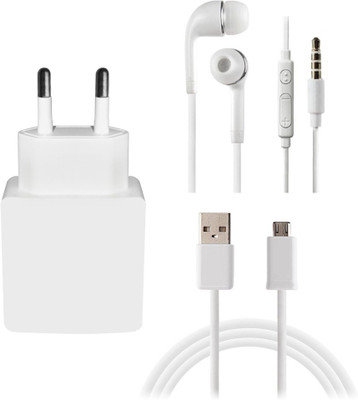 DAKRON Wall Charger Accessory Combo for ZTE Avid Plus(White)