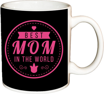 

ShopBuzz Best mom in the w printed coffee mug Ceramic Mug(350 ml), Multicolor