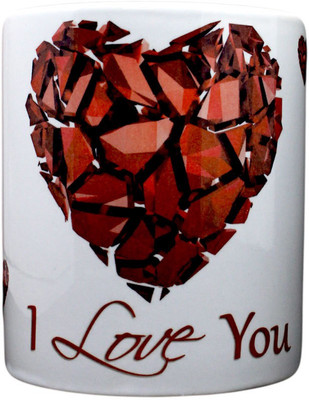 

juvixbuy I Love You Coffee Ceramic Mug(325 ml), Multicolor