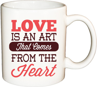 

ShopBuzz love is an art printed coffee mug Ceramic Mug(350 ml), Multicolor