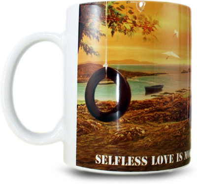 

juvixbuy Selfless Love Is More Common Than True Friendship Coffee Ceramic Mug(325 ml), Multicolor