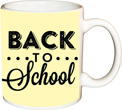 

ShopBuzz Back to school printed coffee mug Ceramic Mug(350 ml), Multicolor