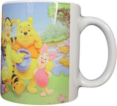 

juvixbuy Cartoon Printed Milk Ceramic Mug(325 ml), Multicolor