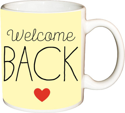 

ShopBuzz Welcome back printed coffee mug Ceramic Mug(350 ml), Multicolor