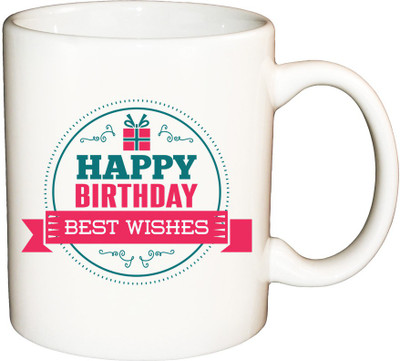

ShopBuzz birthday wishes printed coffee mug Ceramic Mug(350 ml), Multicolor