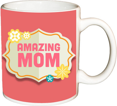 

ShopBuzz amazing Mom printed coffee mug Ceramic Mug(350 ml), Multicolor