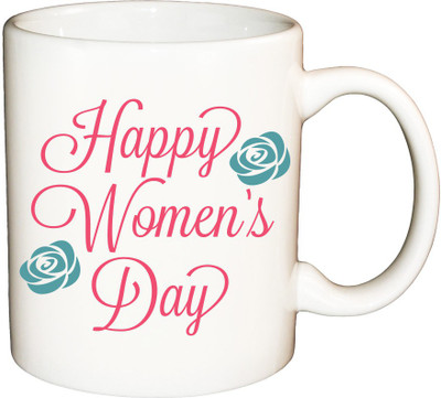 

ShopBuzz happy women's day printed coffee mug Ceramic Mug(350 ml), Multicolor